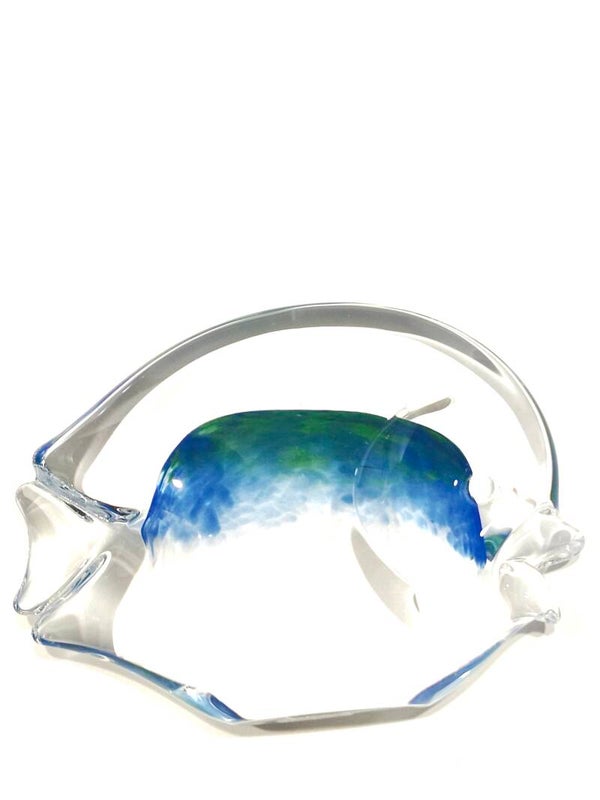 Cayman Islands Hand Blown Blue & Green Glass Fish