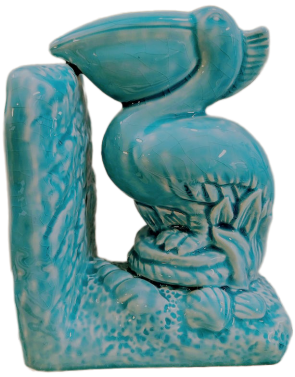 Turquoise Blue Pelican Bookends (Pair)