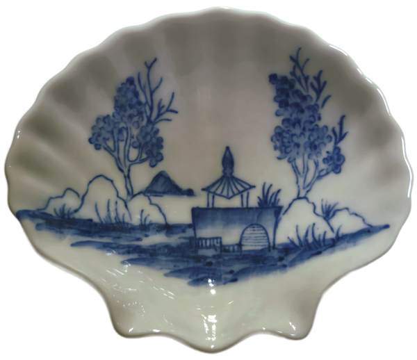 Vintage Blue in Bloom Shell Dish