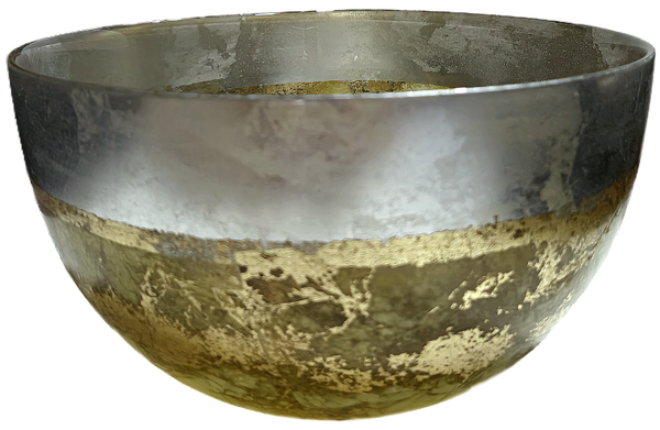 Mosaic Gold & Bronze tone Silver tone trimmed Bowl