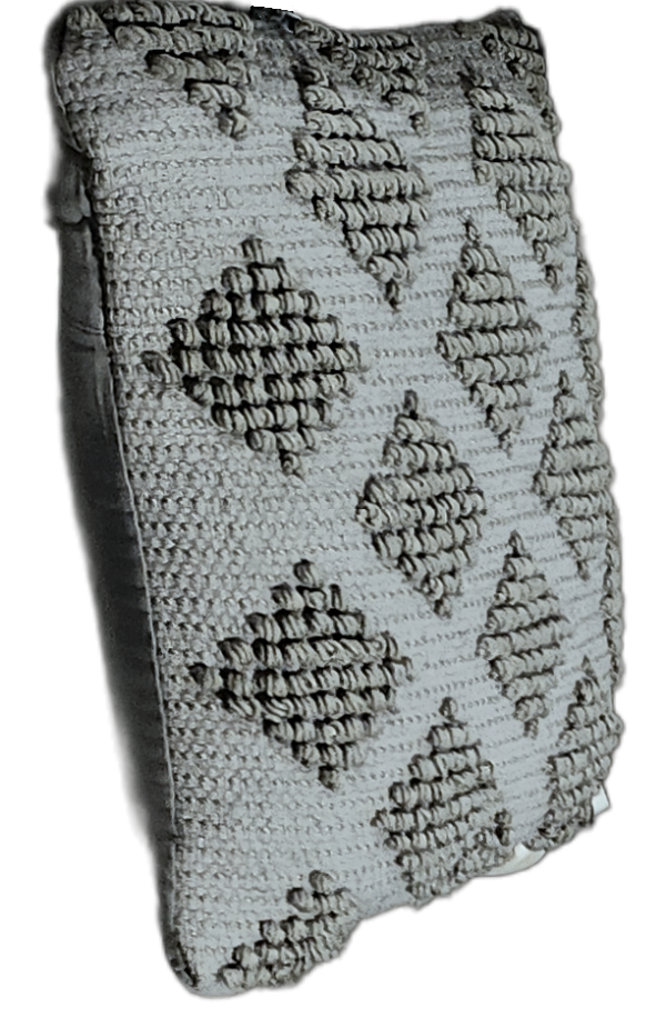 18×18 Grey Woven Throw Pillow
