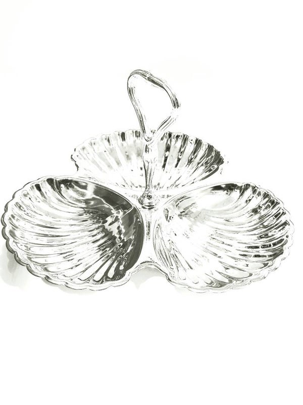 Vintage 3-Compartment Shell Tray