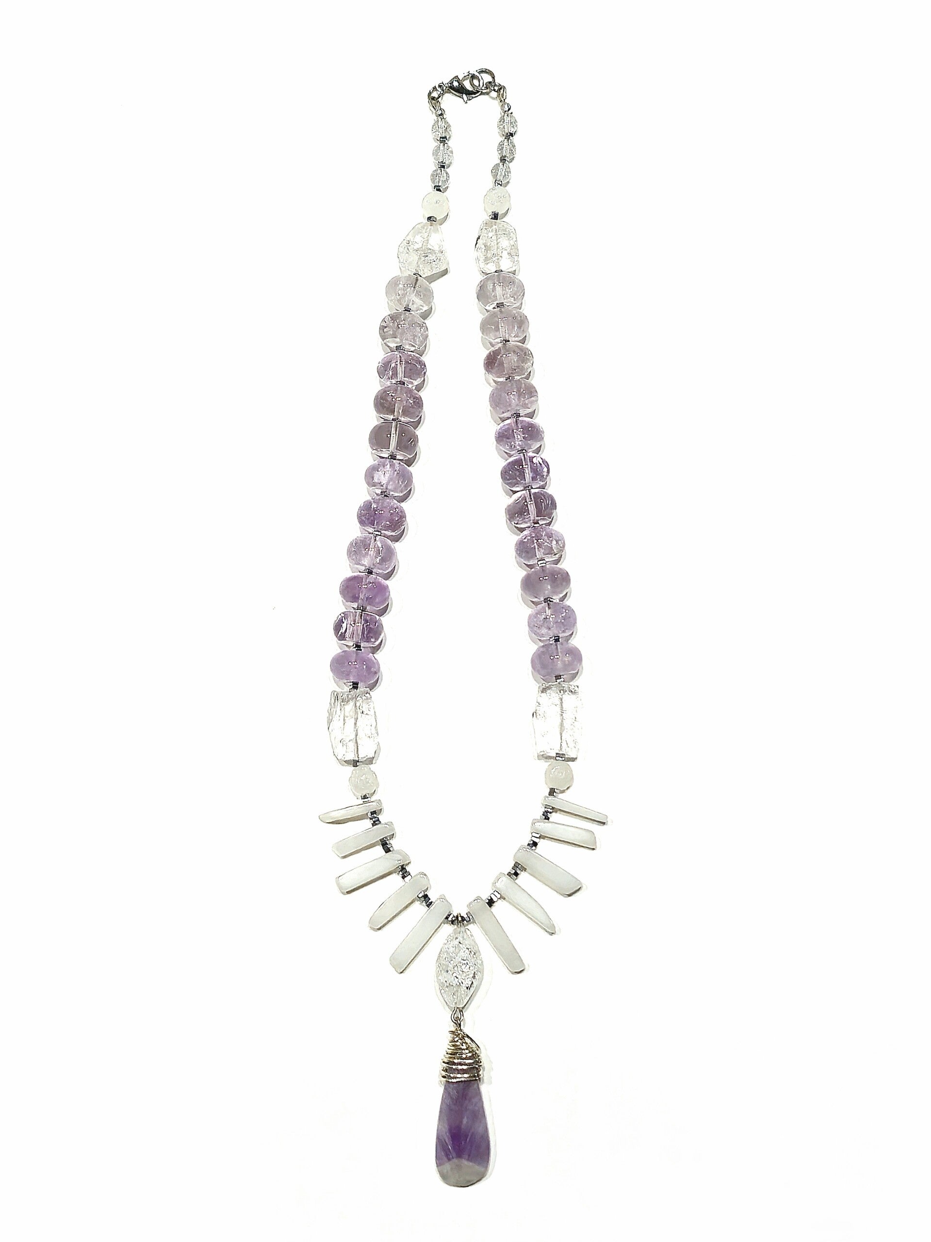 Amethyst Wisteria Necklace & Earrings Set