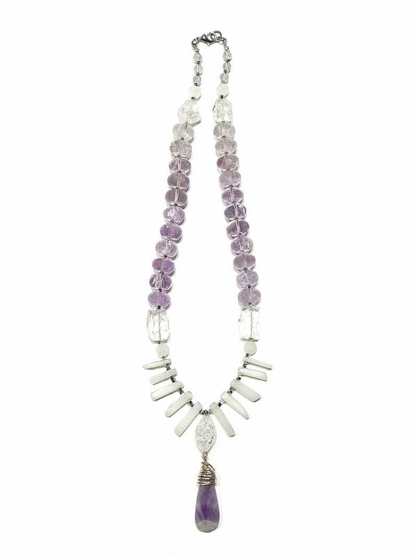 Amethyst Wisteria Necklace & Earrings Set