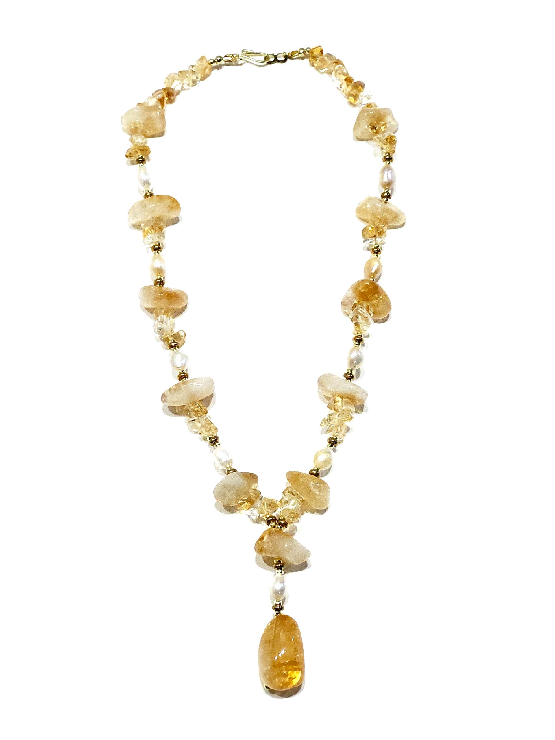 Sunkissed Pearl Necklace & Earrings Set