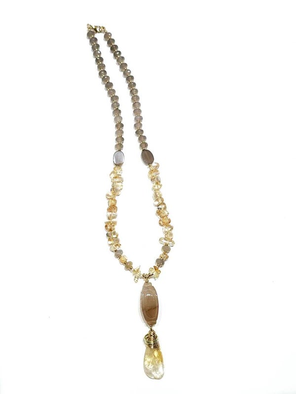 The Desert Sand Necklace & Earrings Set
