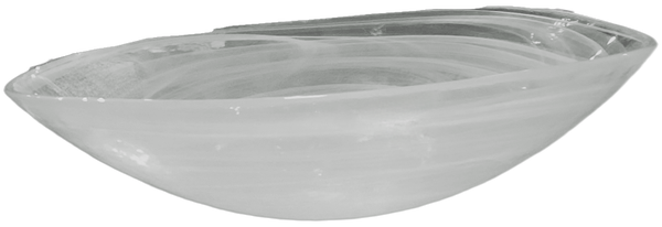 Turkish Frosted White Swirl Decor Dish