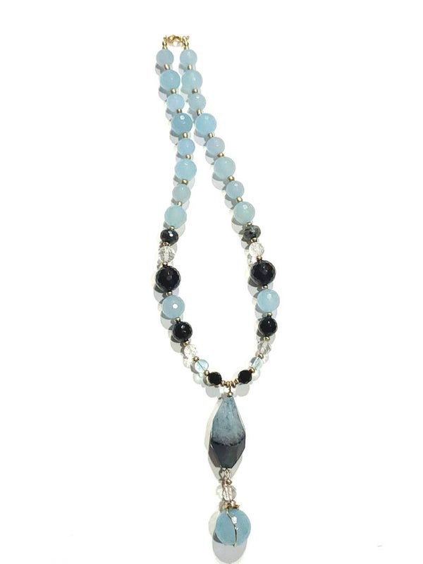 Raindrops & Puddles Necklace & Earrings Set