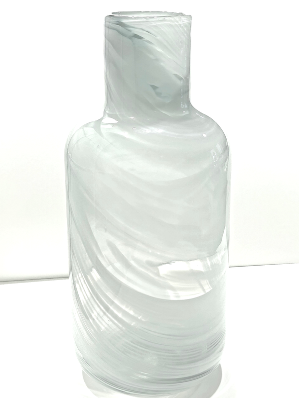 White & Grey Abstract Marble Vase