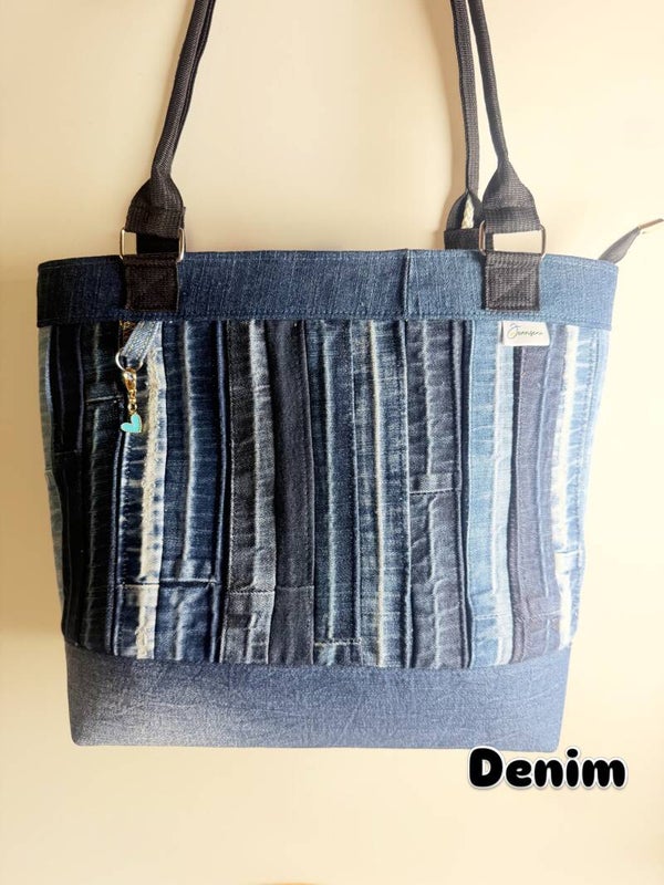 Upcycling-Jeanstasche-Denim-Look