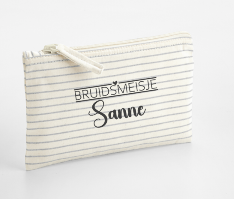 Toilettasje - fine stripes - Bruidsmeisje