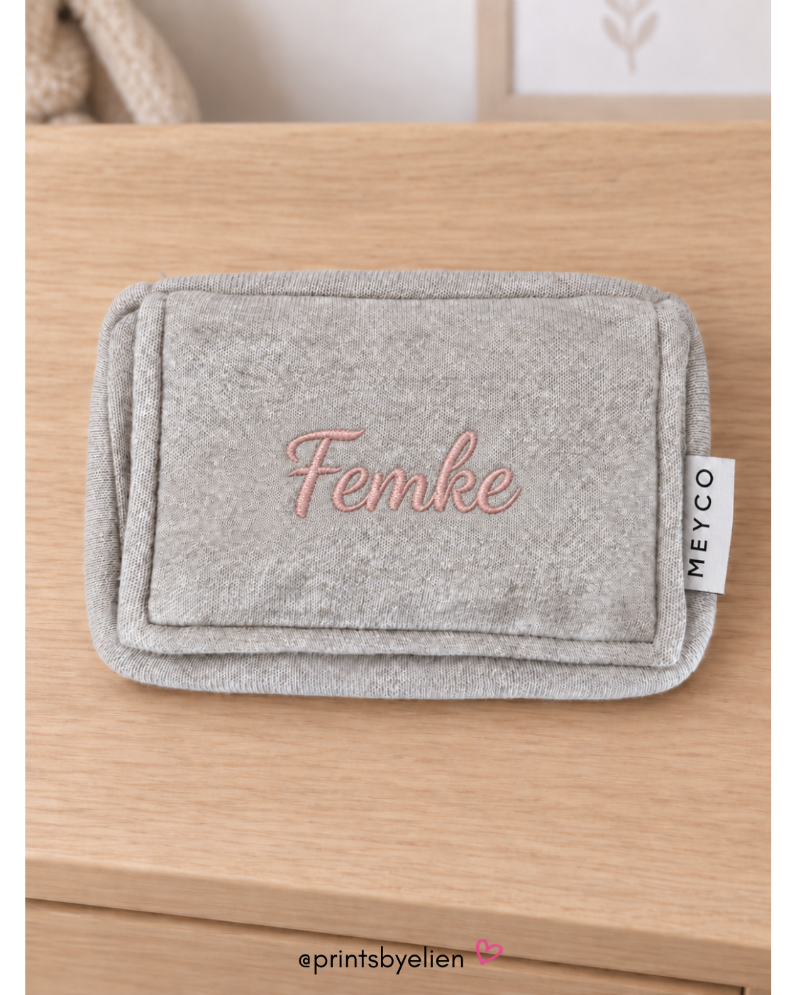 Billendoekjesetui met naam – Meyco Baby Knit Basic