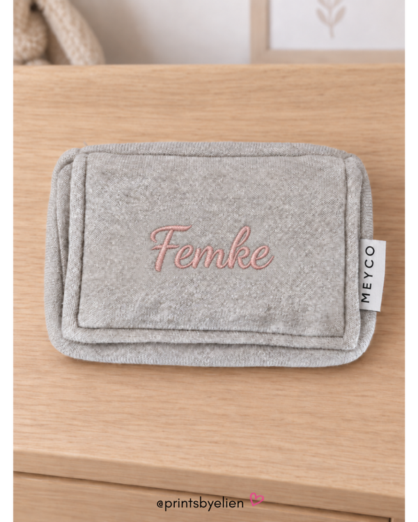 Billendoekjesetui met naam – Meyco Baby Knit Basic