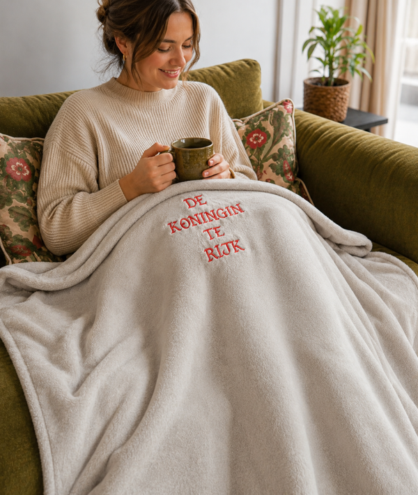Gepersonaliseerde Fleece Deken met Naam of Tekst – Plaid 140x200 cm