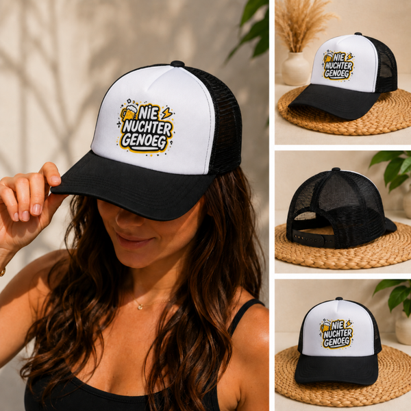 'Nie Nuchter Genoeg' Festival Pet – Grappige Vlaamse Trucker Cap