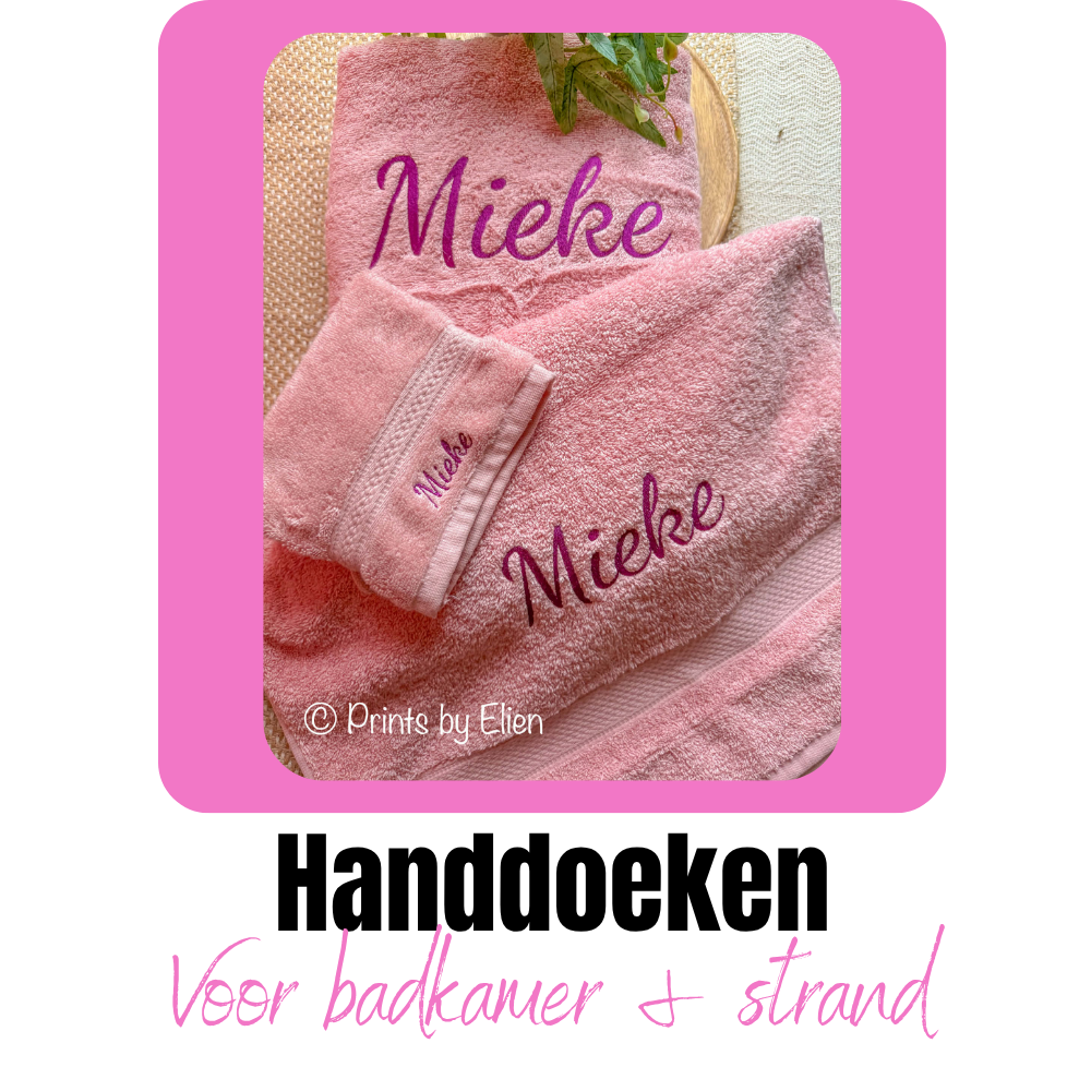handdoek met naam geborduurd gepersonaliseerd badkamer strand