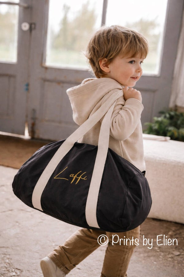 Barrelbag Katoen met naam geborduurd