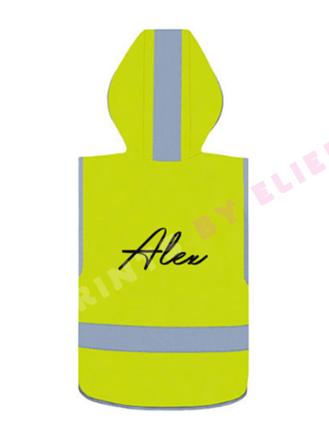 Fluohesje met kap- Met naam