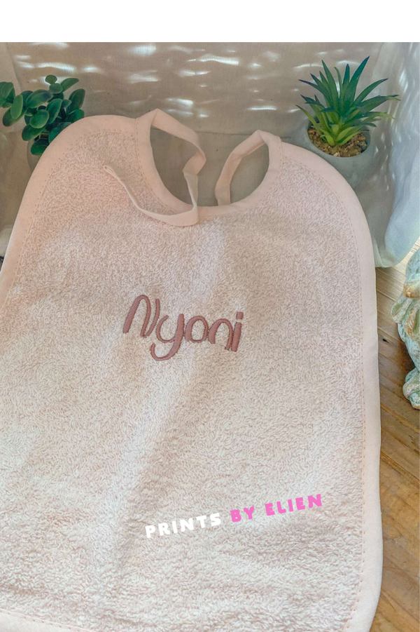 Slabbetje badstof met naam