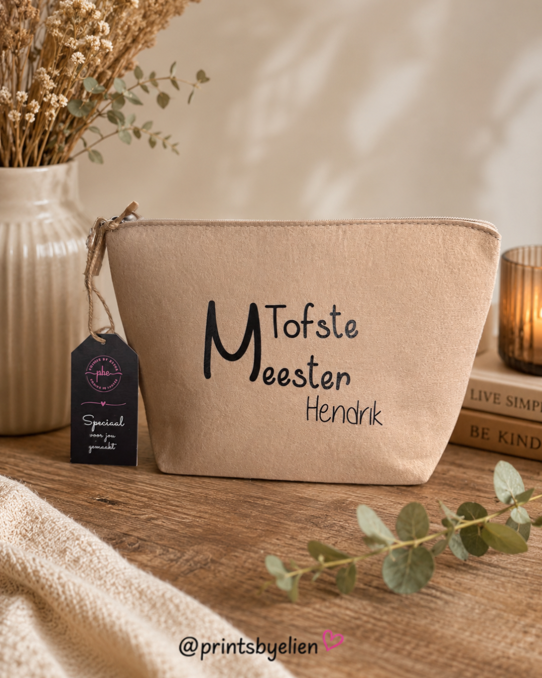 Toilettasje/pennenzakje Tofste Juf/Meester