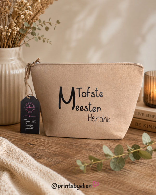 Toilettasje/pennenzakje Tofste Juf/Meester