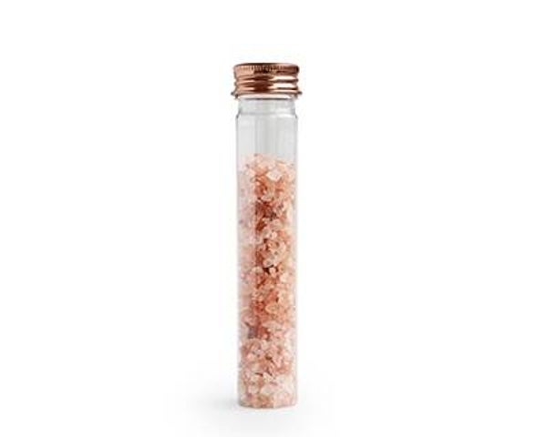 Tube met himalayazout met rozenblaadjes