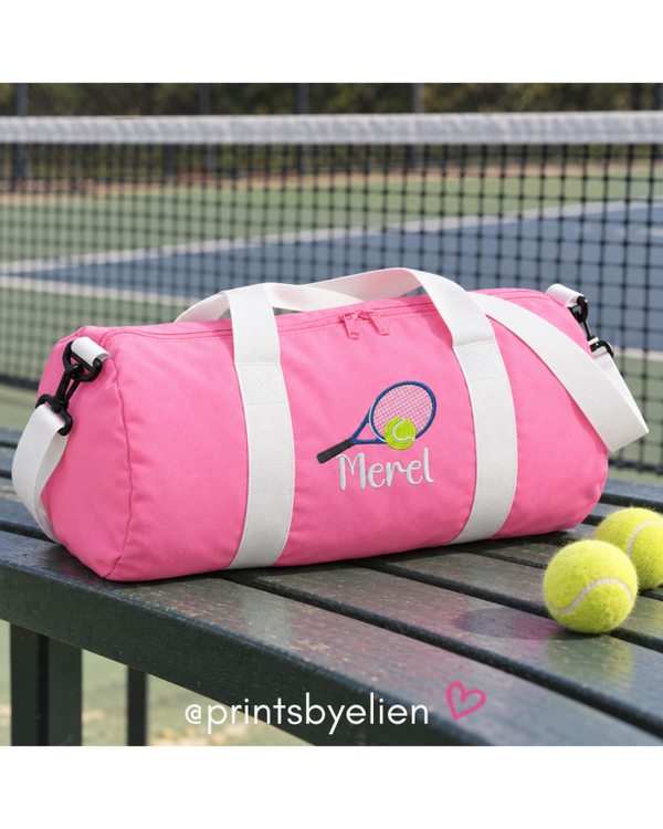 Tennistas met naam voor kinderen – gepersonaliseerde sporttas