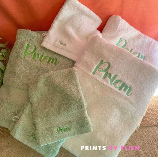 Washandje Hema geborduurd