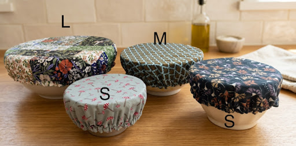 Charlottes couvre-plats et bols en tissu