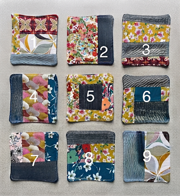 Sous-verres réutilisables en tissu