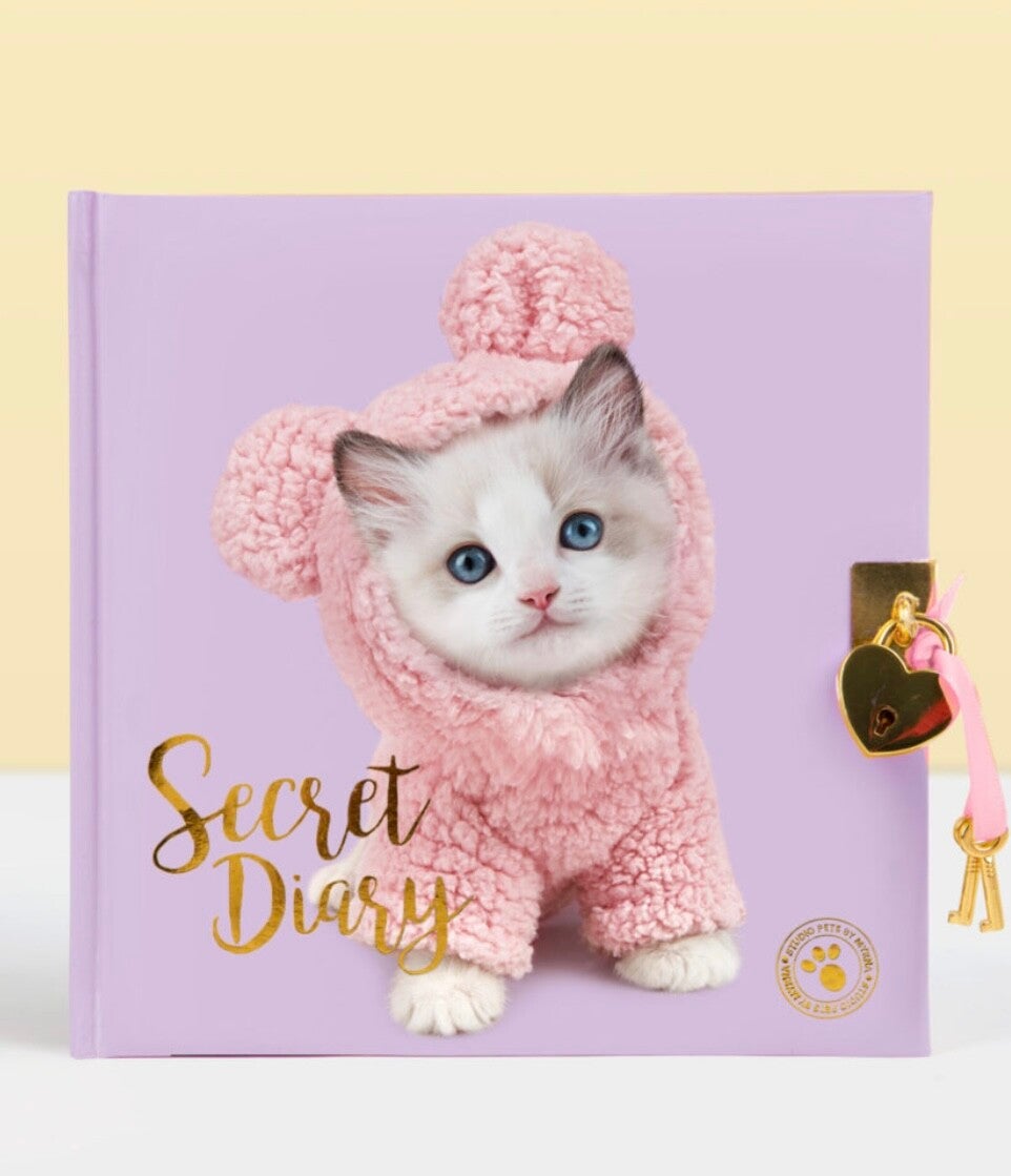 Dagboek met slotje - kitten