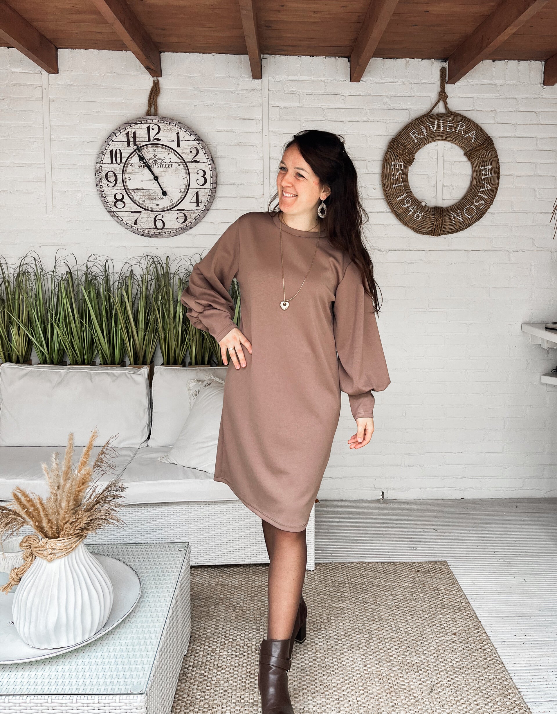 Jurk Eva - Dark Beige