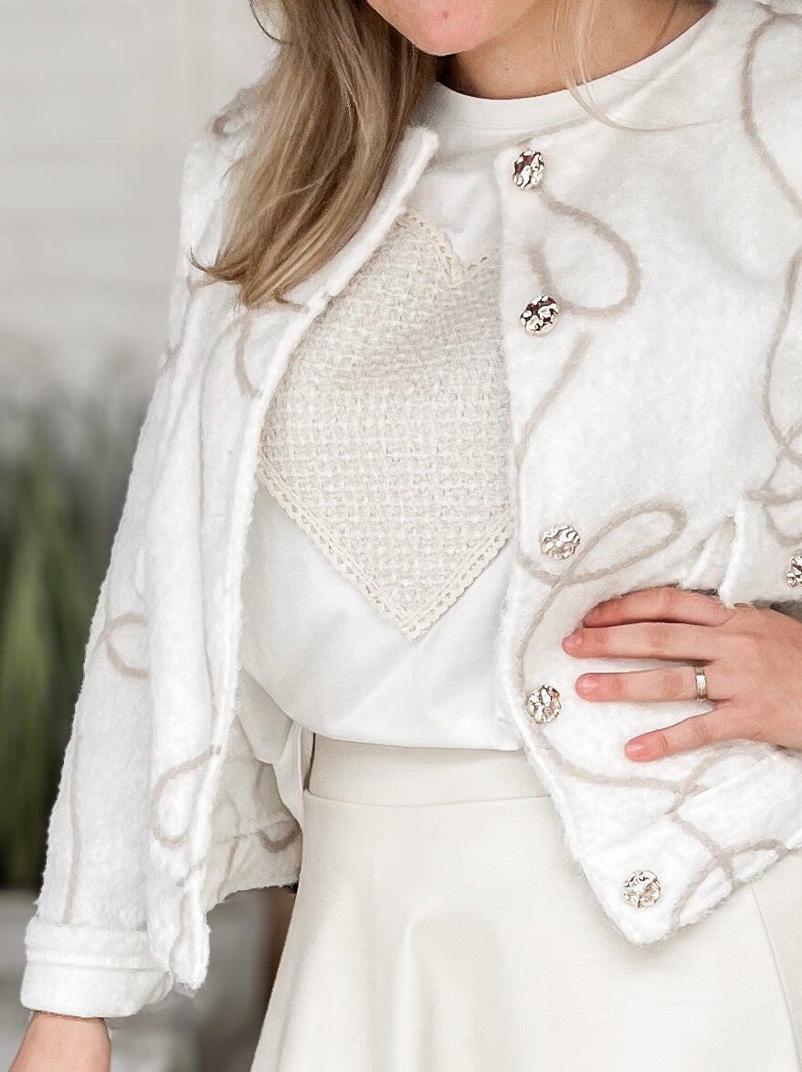 T-shirt Adora Heart - off white