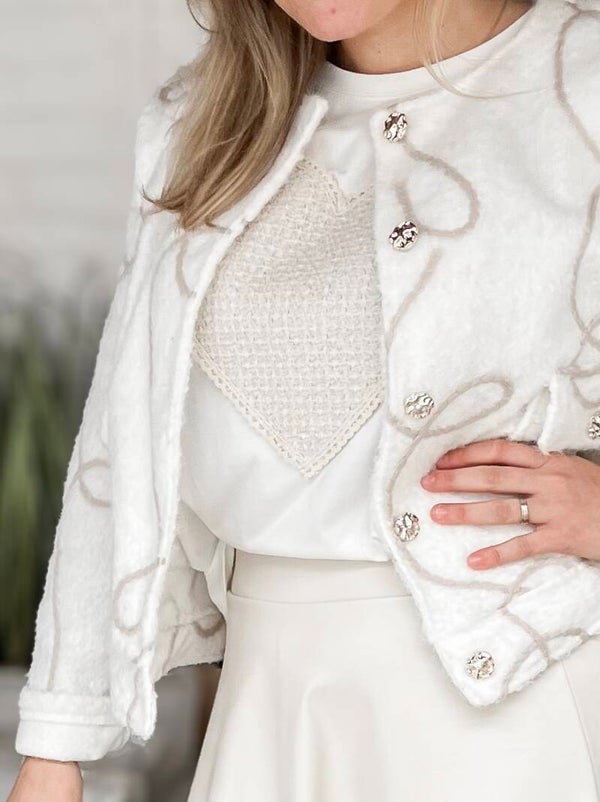 T-shirt Adora Heart - off white