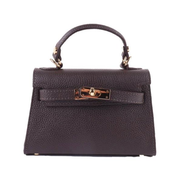 Lederen handtas - Koffie