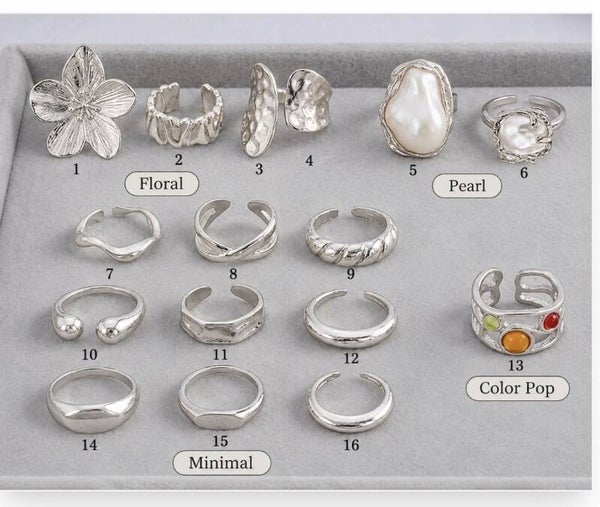 bague vintage acier inoxydable