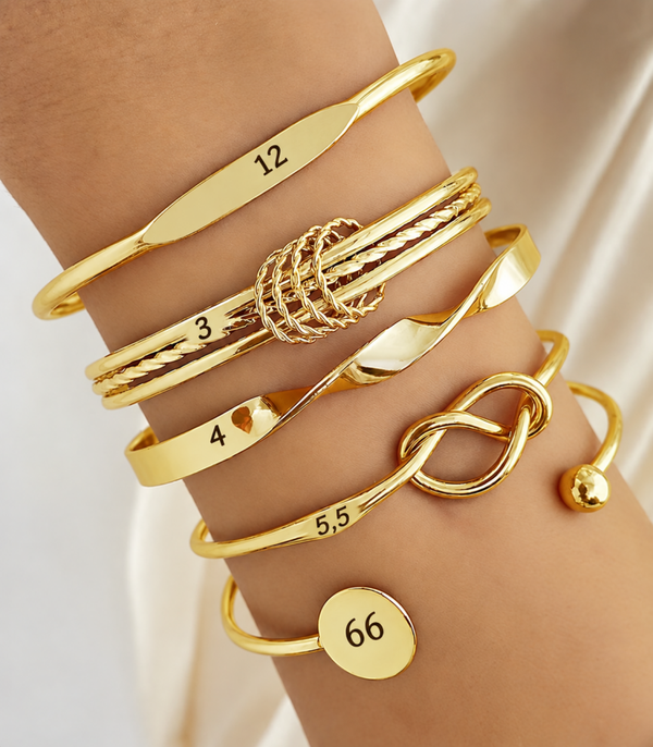 bracelet réglable acier inoxydable or