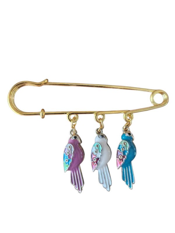 Papegaaien Broche