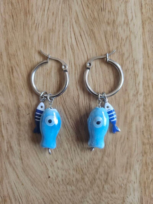 Duo visjes blauw