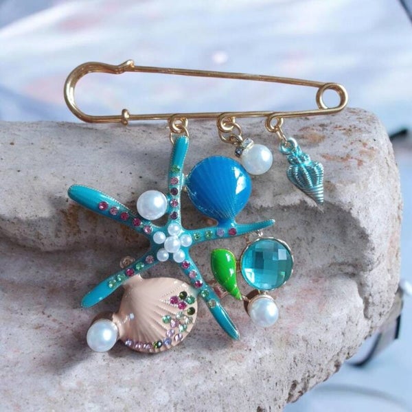 ZeeSter Broche Blauw