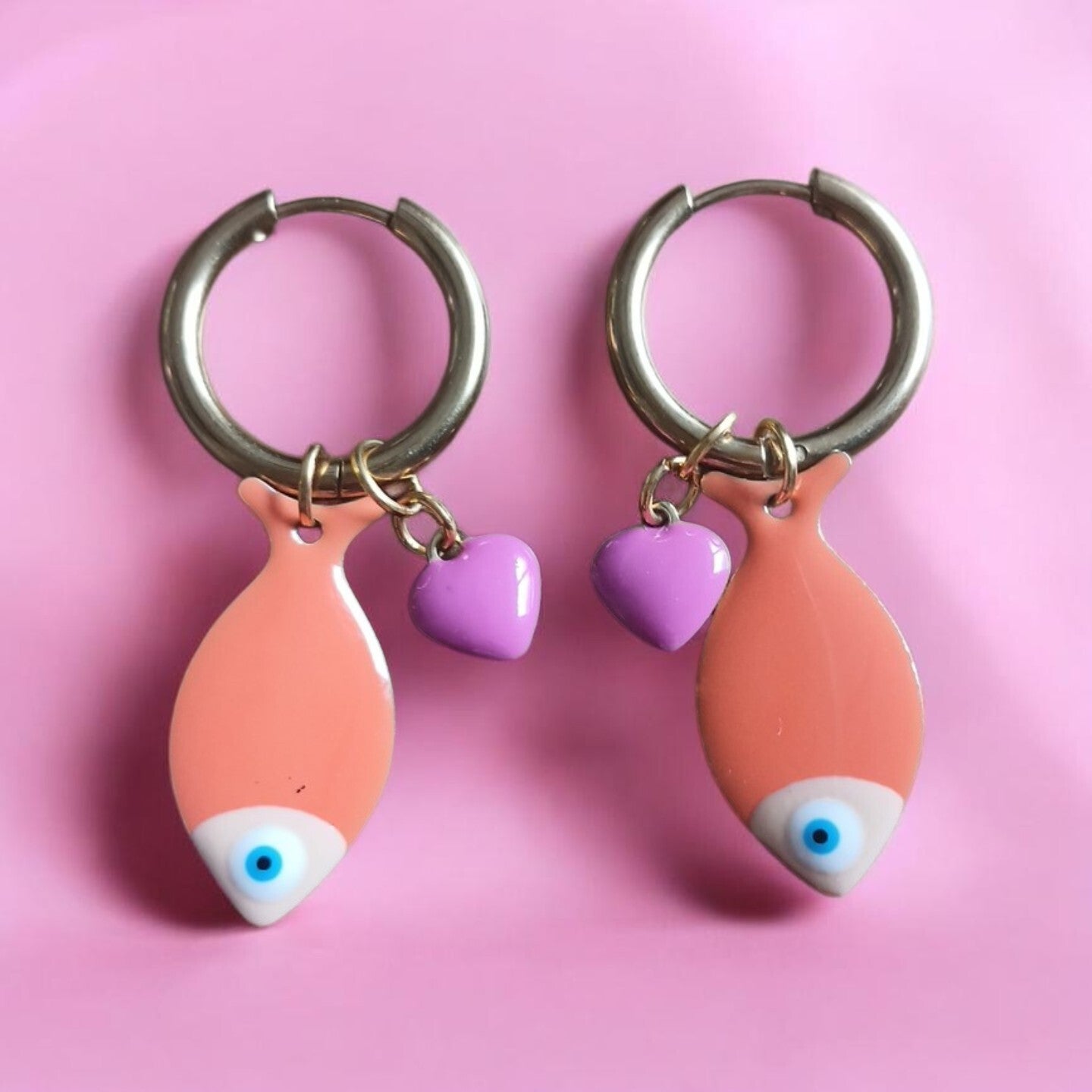Liefdes Visjes Oranje met roze