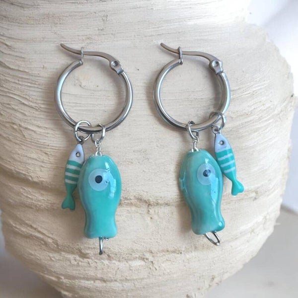 Duo visjes groen