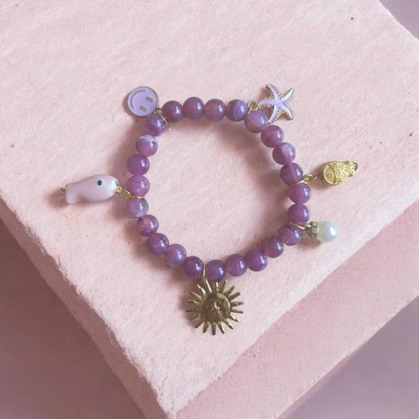 Beach armbandje paars