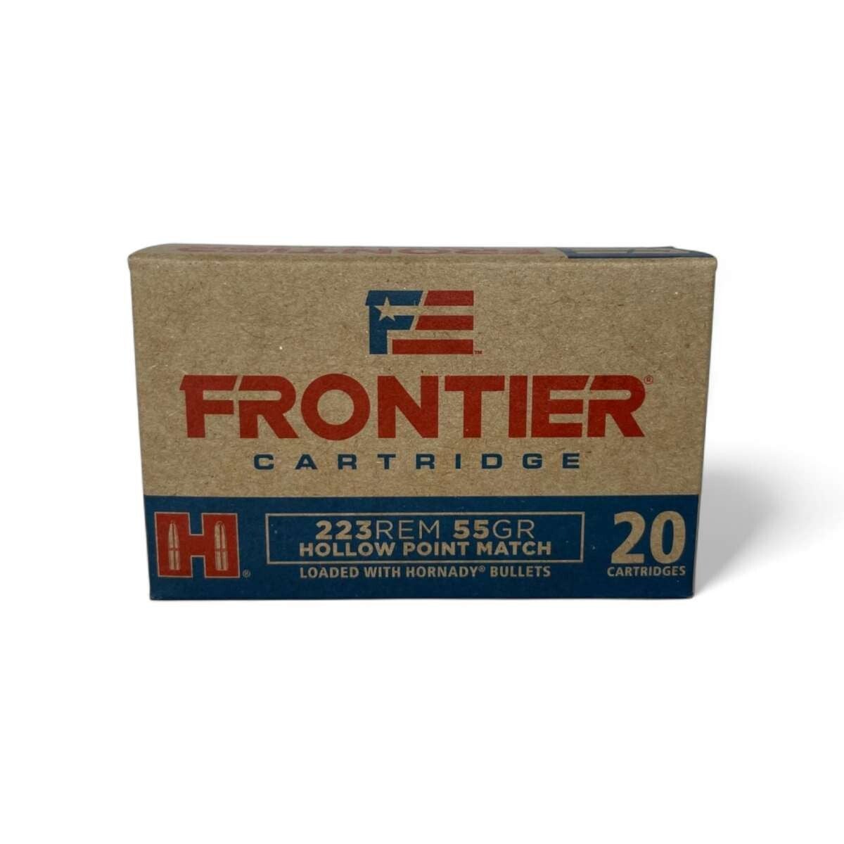 HORNADY MUNITION FRONTIER .223 REM 55GR HP MATCH 20