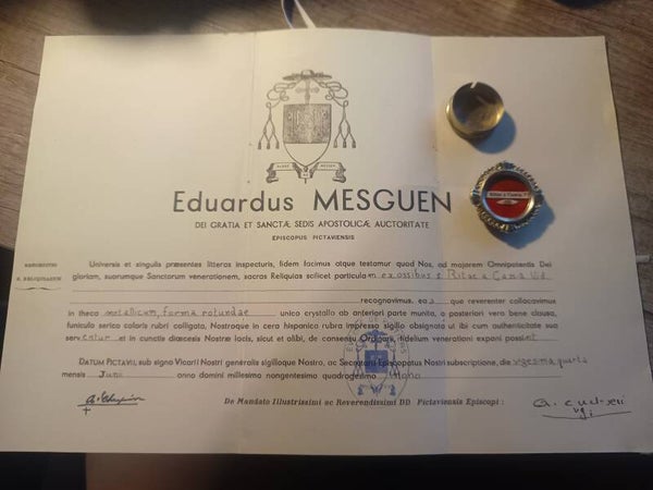 saint rita cassia relic first class scarce relic and document