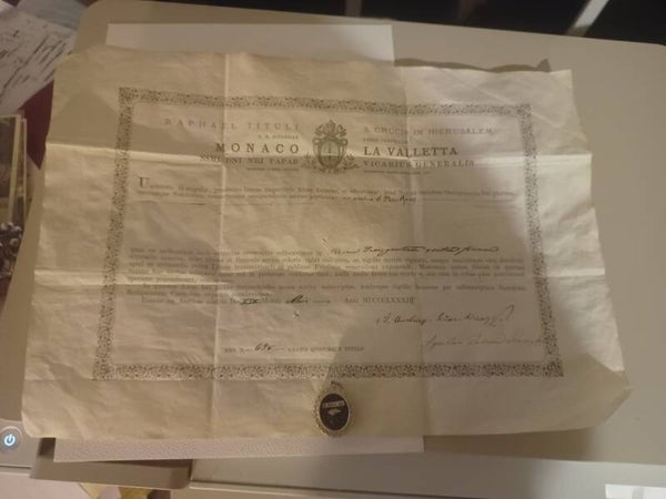 saint peter relic and document