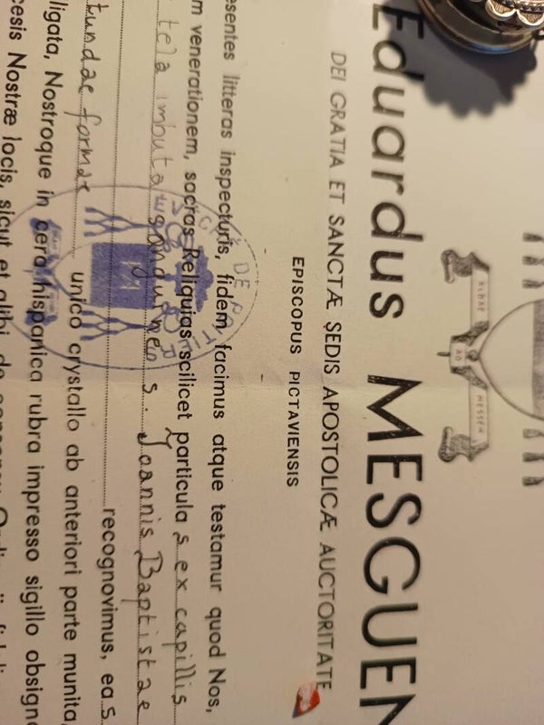 john baptist vianney relic - first class blood and hair RARE