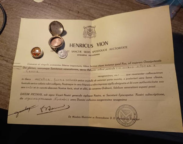 saint rita relic and document first class very rare