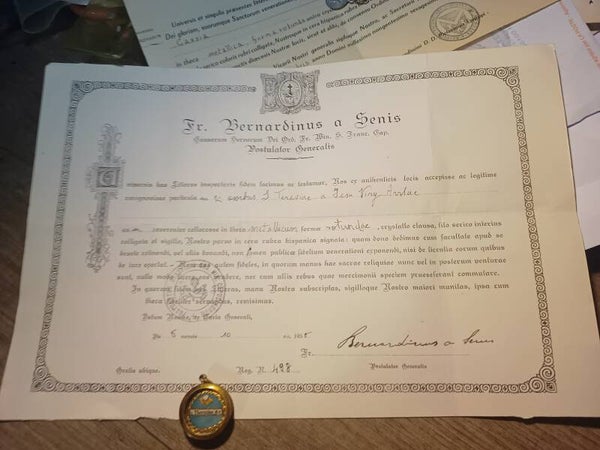saint therese of avilla relic and document