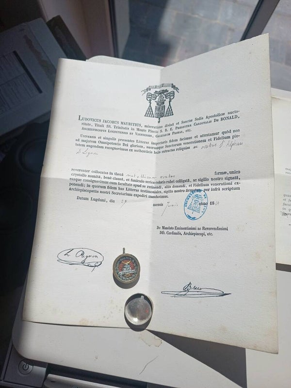 Saint alphonse de liguori relic and document
